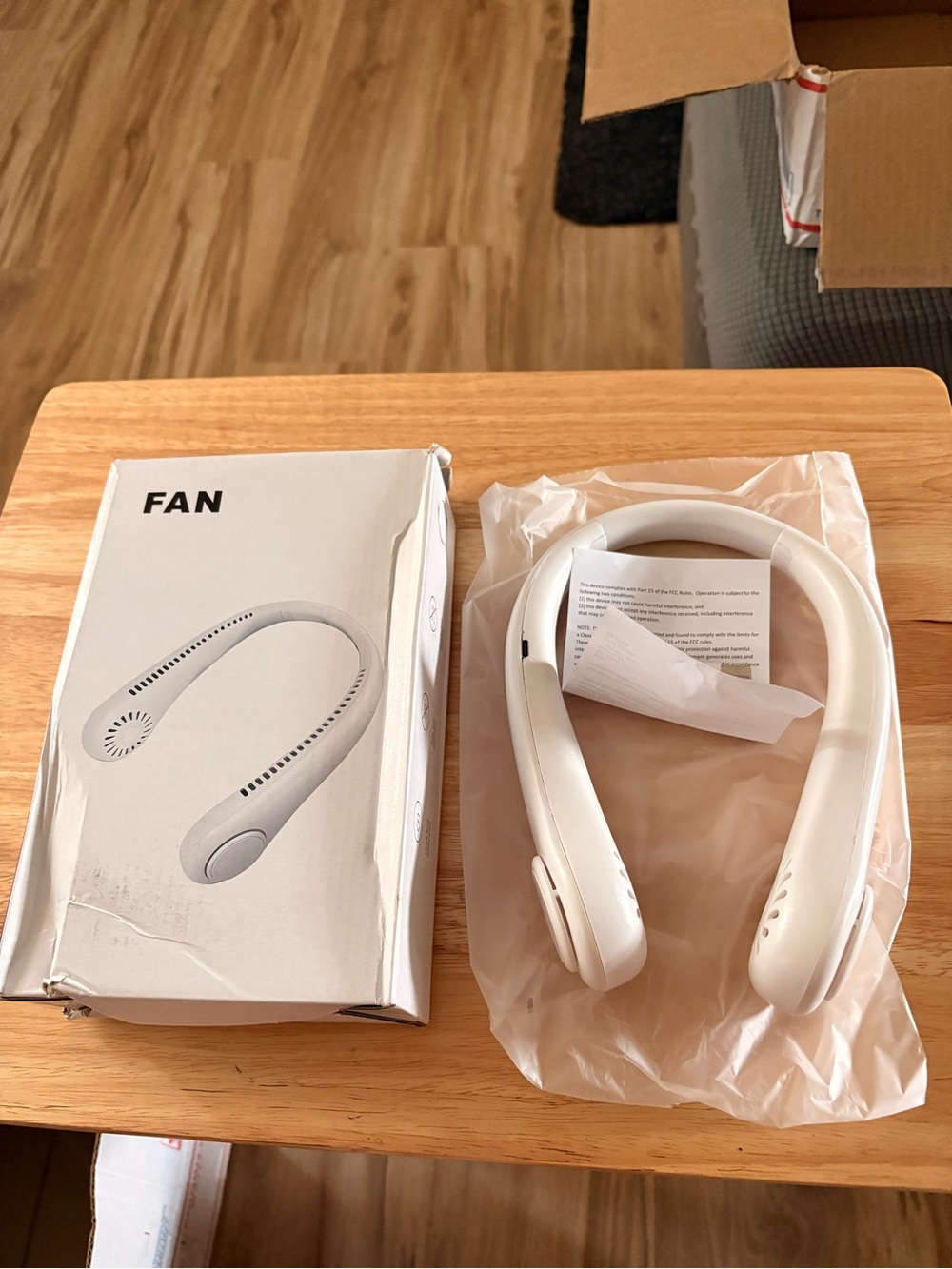 Portable White Neck Fan - Brand Unspecified